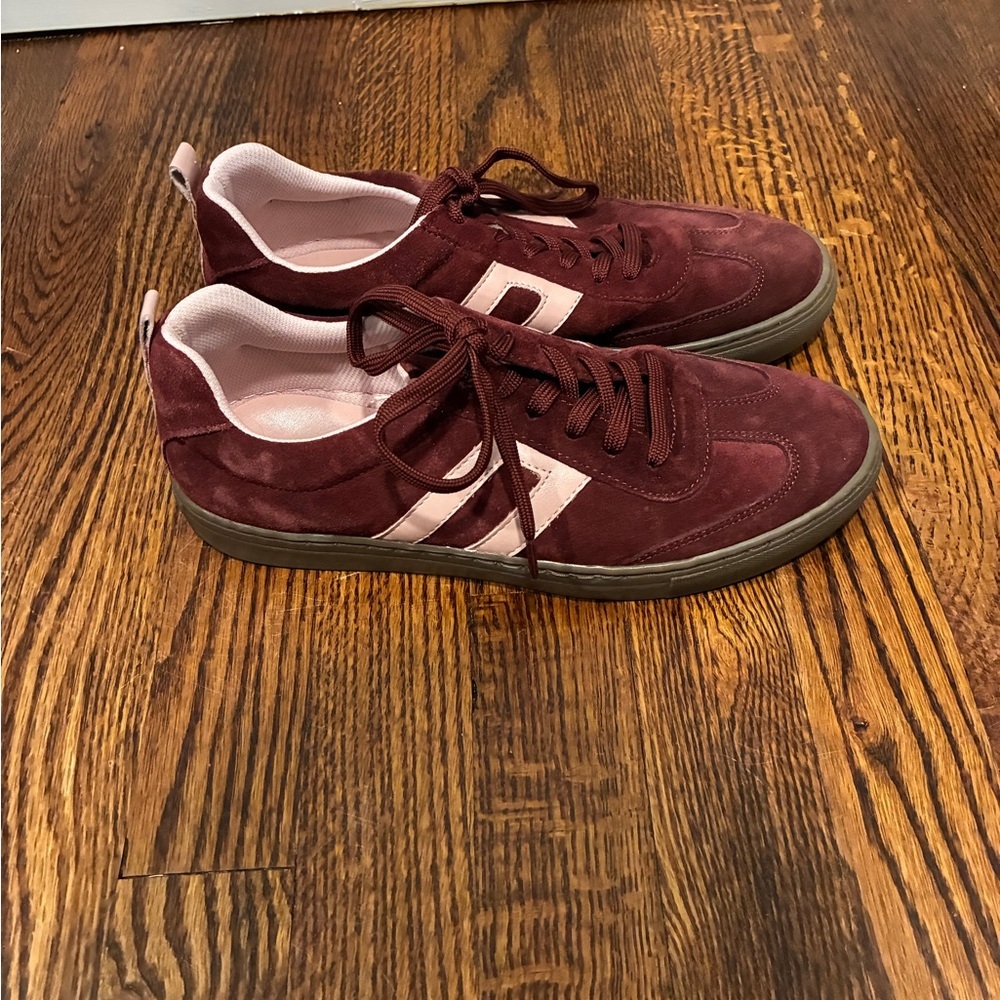 Marshalls Women's Brown and Pink Suede Sneakers - Picture 5 of 7